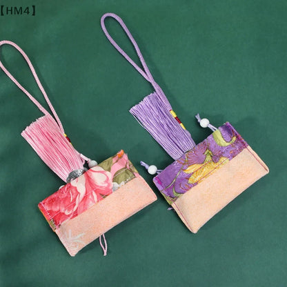 Chinese Style Embroidery Tassel Gift Pouch | Lotus Scented Sachet Bag