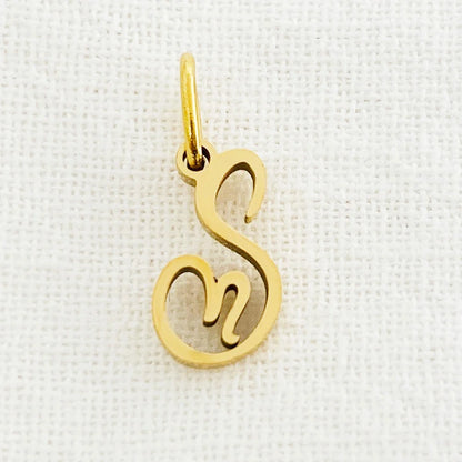SUNIBI Heart Art Initial Alphabet Pendant DIY Name Customized Birthday Gift Stainless Steel Women Fashion Jewelry A-Z Wholesale