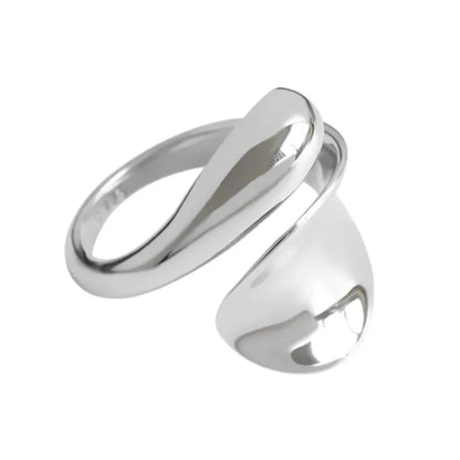 925 Sterling Silver Geometry Adjustable Rings for Women | Engagement Luxury Jewelry Gift