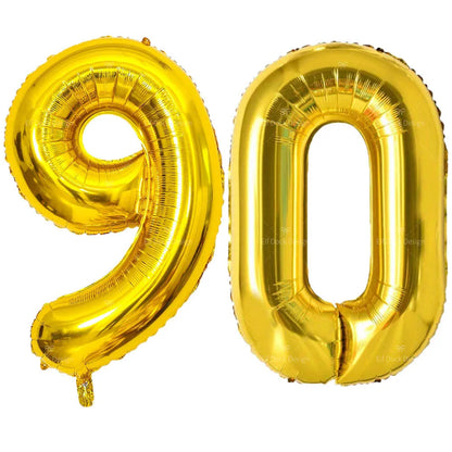 Large Gold Number Balloon 40 Inch | Milestone Birthday & Anniversary Decoration