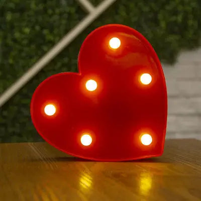 16cm Letter LED Night Light | Alphabet Luminous Decorative Lamp for Party