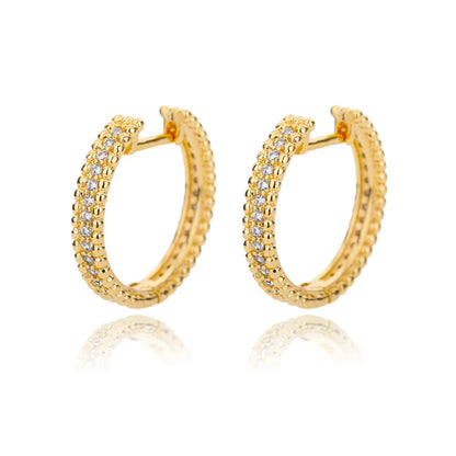 Zircon Pendientes Earring For Women Stainless Steel Hoop Piercing Earring Trending 2024 New Jewerly aretes de mujer bijoux femme