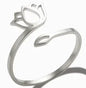 Wholesale High End Waterproof Three-dimensional M Letter Hollow Stainless Steel Finger Ring Trendy for Women Personalize Jewelry