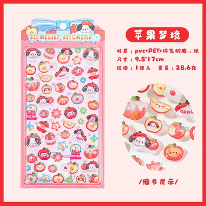 Mr.Paper 3D Relief Bead Stickers | Sweet Candy Party Series Kawaii Decor
