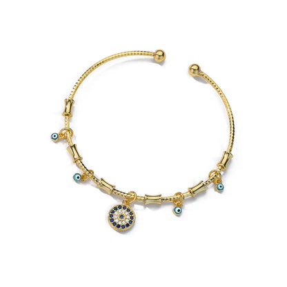 Hand Evil Eye Bracelet For Women Stainless Steel Zircon Bangle Sets Turkish Luxury Party Jewelry pulseras bijoux femme