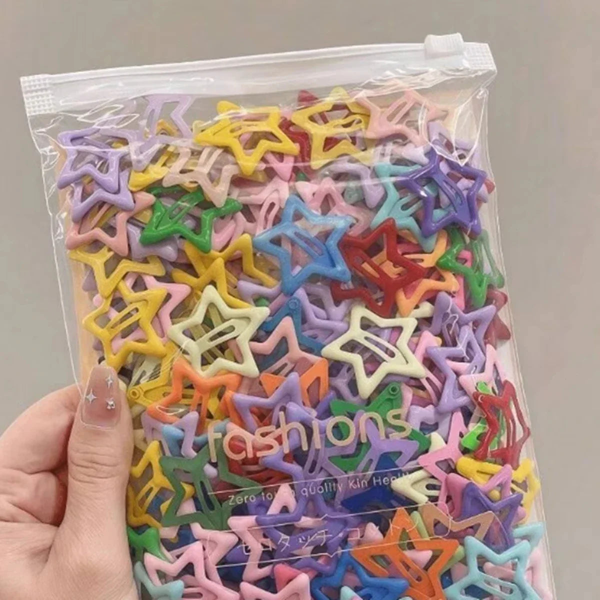 5/30/50/70Pcs/set Mixed load Y2K BB Solid Star Hairclips Colorful Sweet Star Barrettes ersatile Metal Snap Clip Accessories