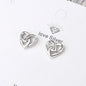 925 Sterling Silver Love Heart Stud Earrings | Classic Fine Jewelry for Women