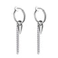 Black Arrow Punk Stainless Steel Stud Earrings | Unisex Gothic Ear Clip Set