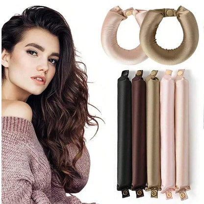 Heatless Hair Curler Set | Satin Flexi Rods for Overnight Curls