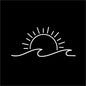 Sunset Over Ocean Scene RV Camper Decal | Beach Sunset Vinyl Sticker for Car Window Laptop Decor