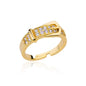 Anillos Gold Color Cubic Zirconia Chic Rings For Women 2025 Punk Elegant Wedding Party Aesthetic Stainless Steel Ring Jewelry