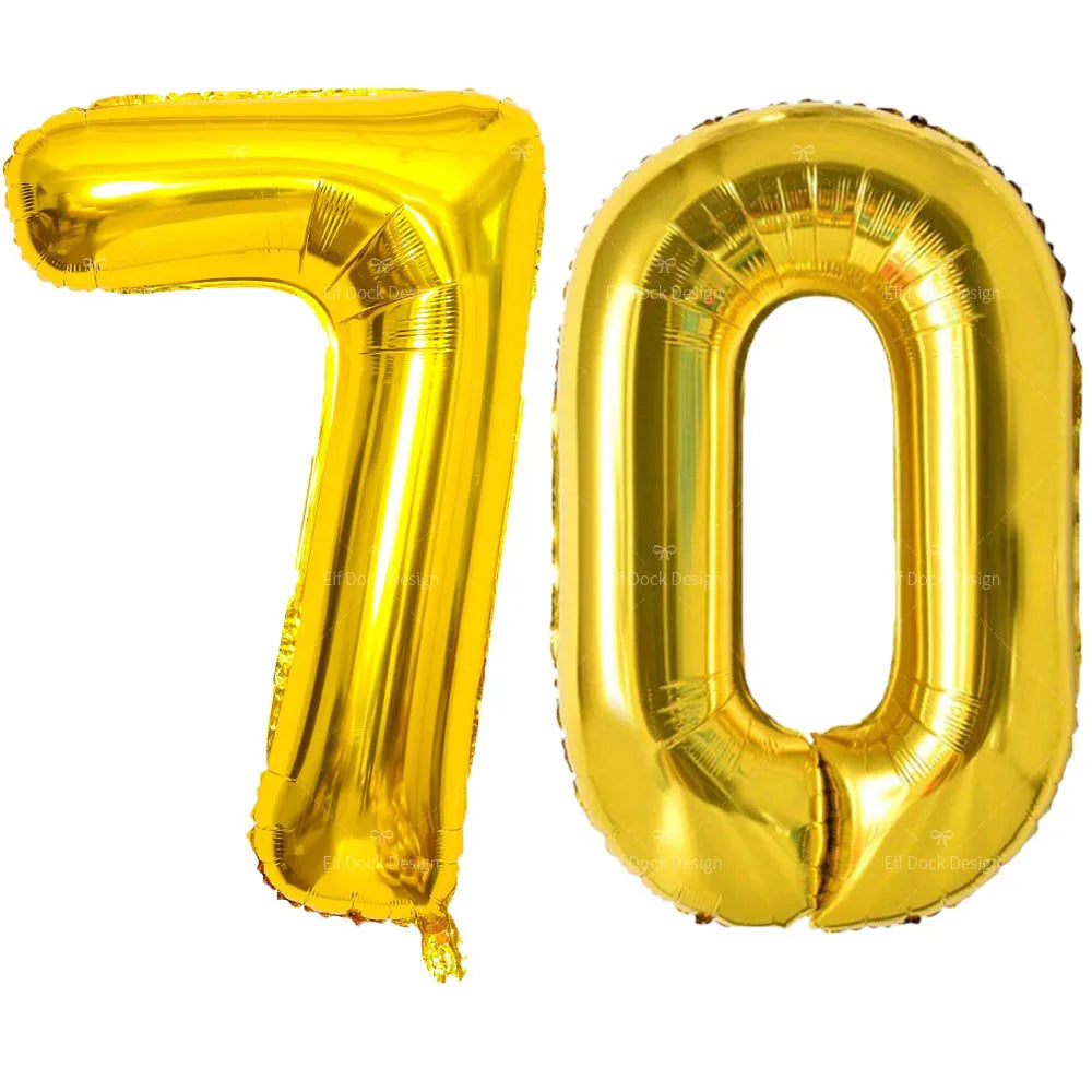 Large Gold Number Balloon 40 Inch | Milestone Birthday & Anniversary Decoration