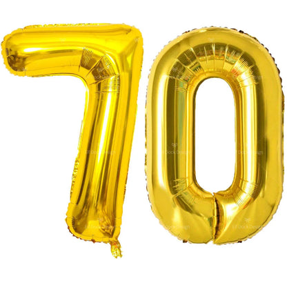 Large Gold Number Balloon 40 Inch | Milestone Birthday & Anniversary Decoration