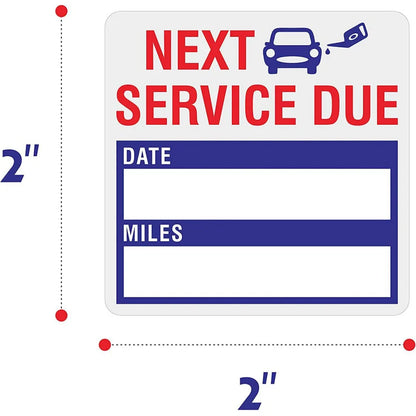 150pcs Car Oil Change Reminder Stickers | Maintenance Service Due Labels for Auto Shops