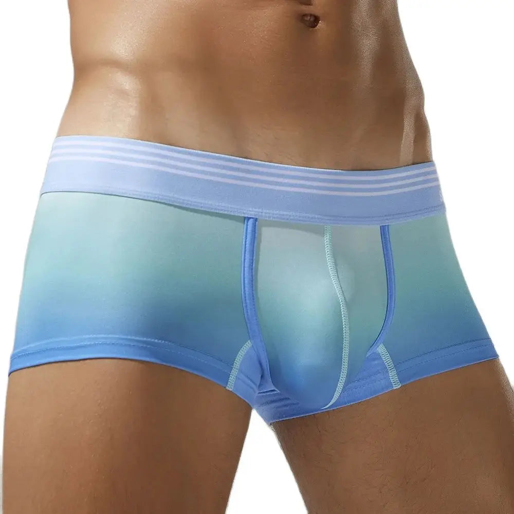 Men's Gradient Boxer Briefs Underwear Soft Breathable Comfortable trunks Men's Underwear
