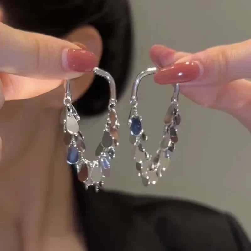 2026 New Senior Luxury Delicate Long Tassels Drop Earrings Fashion Versatile Exaggerate Metal Women Jewelry Girl's Earrings
