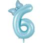 Number Foil Balloon Set with Bows | Birthday Party Decor