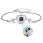 Custom Photo Bracelet Personalized Projection Bracelets with Picture Inside 100 Languages I Love You Stainless Steel Bracelet
