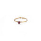 2025 Birth Colorful Cubic Zircon Heart Opening Rings For Women Fashion Dainty Stainless Steel Princess Ring Jewelry Wedding Gift