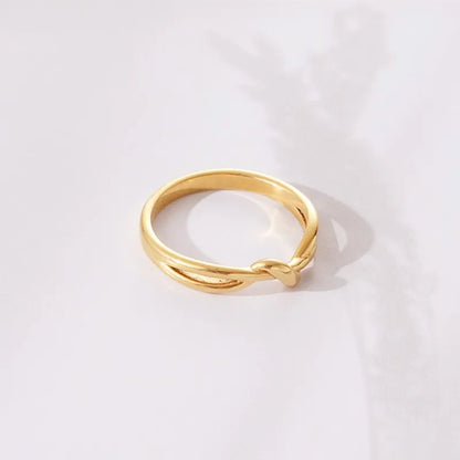 Stainless Steel Knot Ring Wedding Band for Women Girl Size 5-10