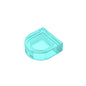 Gobricks Tile Round 1 x 1 Half Circle Extended | Compatible Brick Building Block