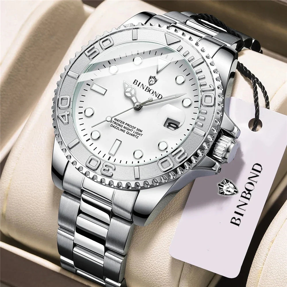 New Automatic Watch Mens Sports Bezel Gray Digital Luxury Watches For Man Fashion Quartz Wristwatches Gifts Men Tudo Por 1 Real
