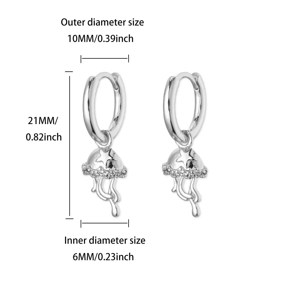 Luxury Zircon Hoop Earrings for Women Gold Color Stainless Steel Butterfly Heart Snake Earring Fashion Party Wedding Jewelry Gif