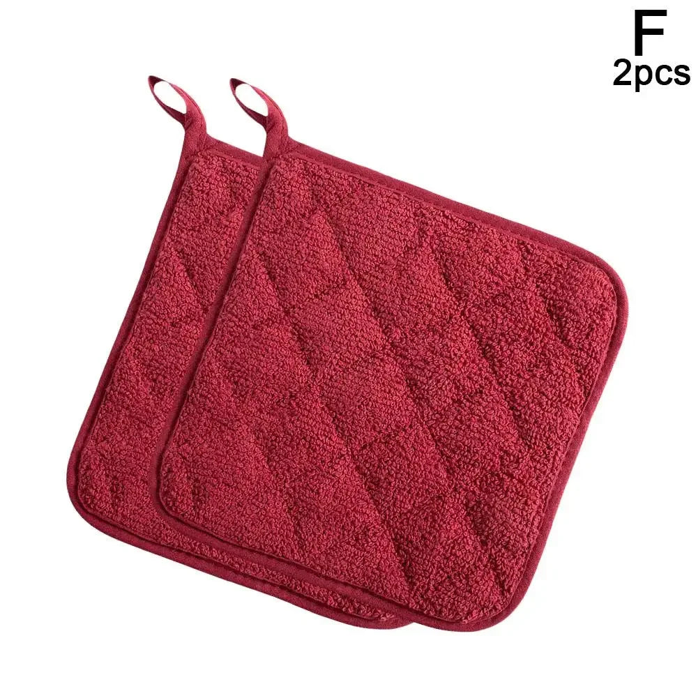 Thickened Cotton Square Placemat | Heat Resistant Table Mat for Dining Table