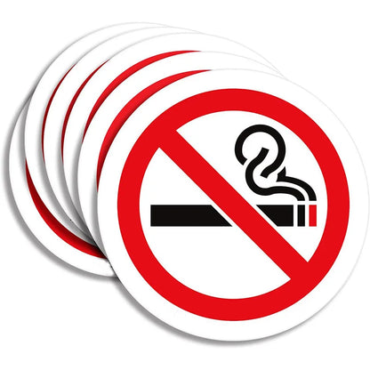 No Smoking Sign Sticker | Indoor Outdoor Office Coffee Shop Library Train Adhesive Decal