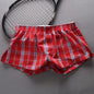 SEOBEAN MENS SEXY COTTON SHORTS HOME COMFORT CHECKERED FIT TRUNKS