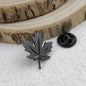 New maple leaf men's lapel pin, 316L stainless steel gold-plated badge, black brooch for suit accessories, gift for father