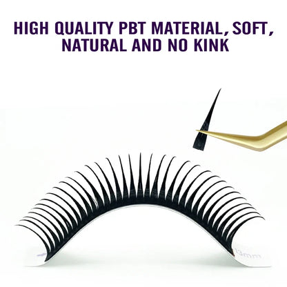 NATUHANA Wet Eyelash Extension 0.07mm | Easy Grafting Manga Wispy Lashes