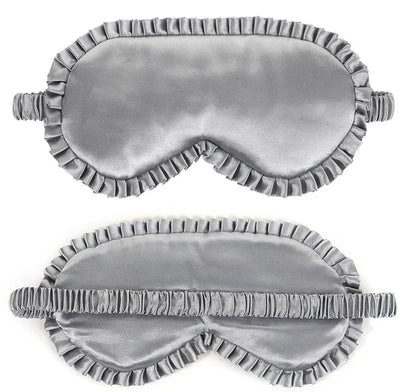 Silk Sleep Mask with Elastic Band and Lace Trim | Lightproof Breathable Eye Cover