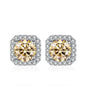 NeeTim 0.5ct 1ct Pink Moissanite Studs Earrings for Women 925 Sterling Silver Black Blue Grey Sparkling Lab Diamond Stud Earring