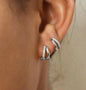 Fashion Gold Color Zircon Hoop Earrings for Women Boho Retro Geometric Statement Copper Metal Earrings Trendy Jewelry Gifts 2024