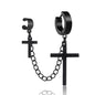 Punk Cross Pendant Clip Earring | Unisex Metal Chain Tassel Ear Cuff
