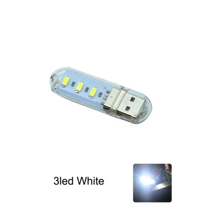 Mini USB LED Book Light | RGB Ultra Bright Reading Lamp with 3 Brightness Levels