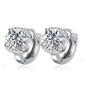 NeeTim 0.5ct 1ct Rainbow Color Moissanite Studs Earrings for Women S925 Silver Black Blue Pink Lab Diamond Wedding Stud Earring