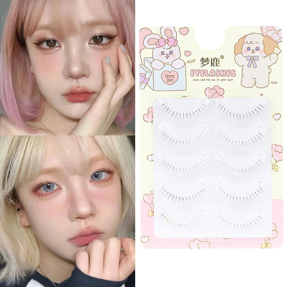 Menglu Natural Short Lower Lashes | Hand-Painted Style Fake Eyelashes