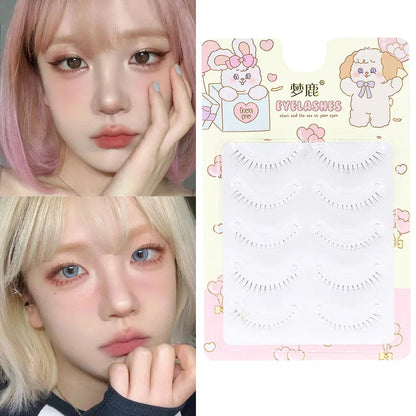 Menglu Natural Short Lower Lashes | Hand-Painted Style Fake Eyelashes