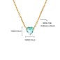 Stainless Steel Birthstone Pendant Necklace for Women Fashion Heart Crystal Zircon Charm Clavicle Chain Birthday Party Jewelry