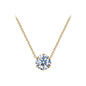 S925 Sterling Silver Necklace Set with Zircon Electroplated 14k Gold Women's Fine Style