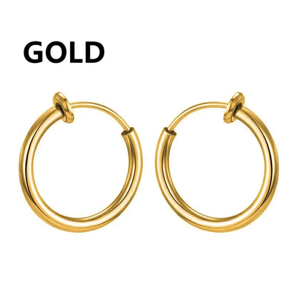 1 Pair Punk Clip On Earrings | No Hole Ear Cuff for Men and Women