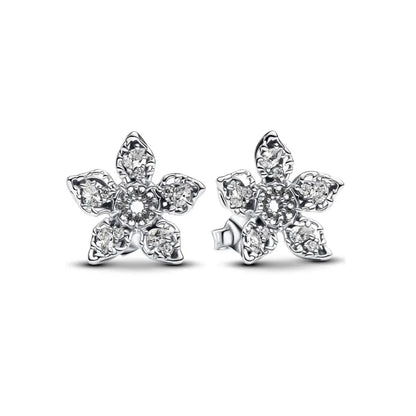European New 925 Silver Butterfly Flower Stud Earrings, Fit Women's Festival Exquisite Charm Jewelry Gifts