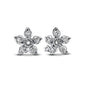 European New 925 Silver Butterfly Flower Stud Earrings, Fit Women's Festival Exquisite Charm Jewelry Gifts