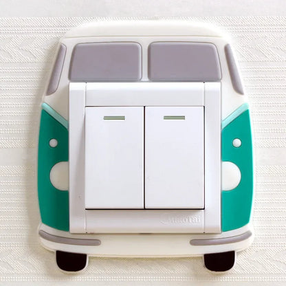 Luminous Silicone Switch Cover | Kawaii Cartoon Animal 3D Sticker for Kids Room