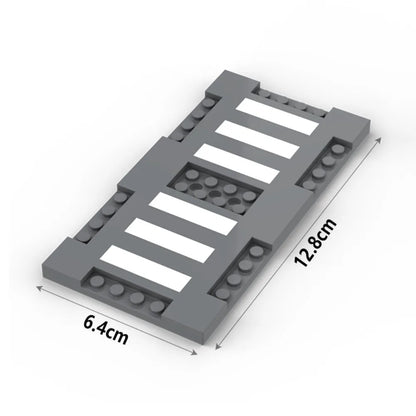 City Road Street Baseplate Building Blocks | Pedestrian Crossing Base Compatible with Major Brands