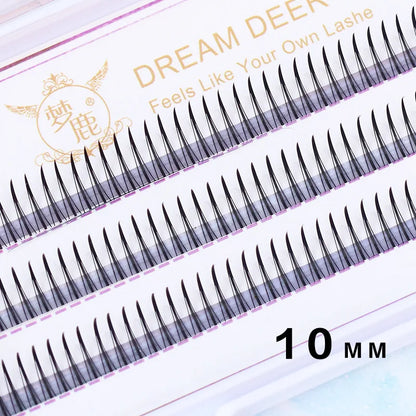Brown Lashes A Type False Eyelashes 8-12mm | Natural Fairy Lash Clusters for Korean Makeup