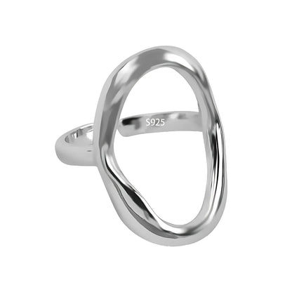 VENTFILLE 925 Sterling Silver Geometric Multilayer Round Bead Ring | Fashion Punk Temperament Jewelry