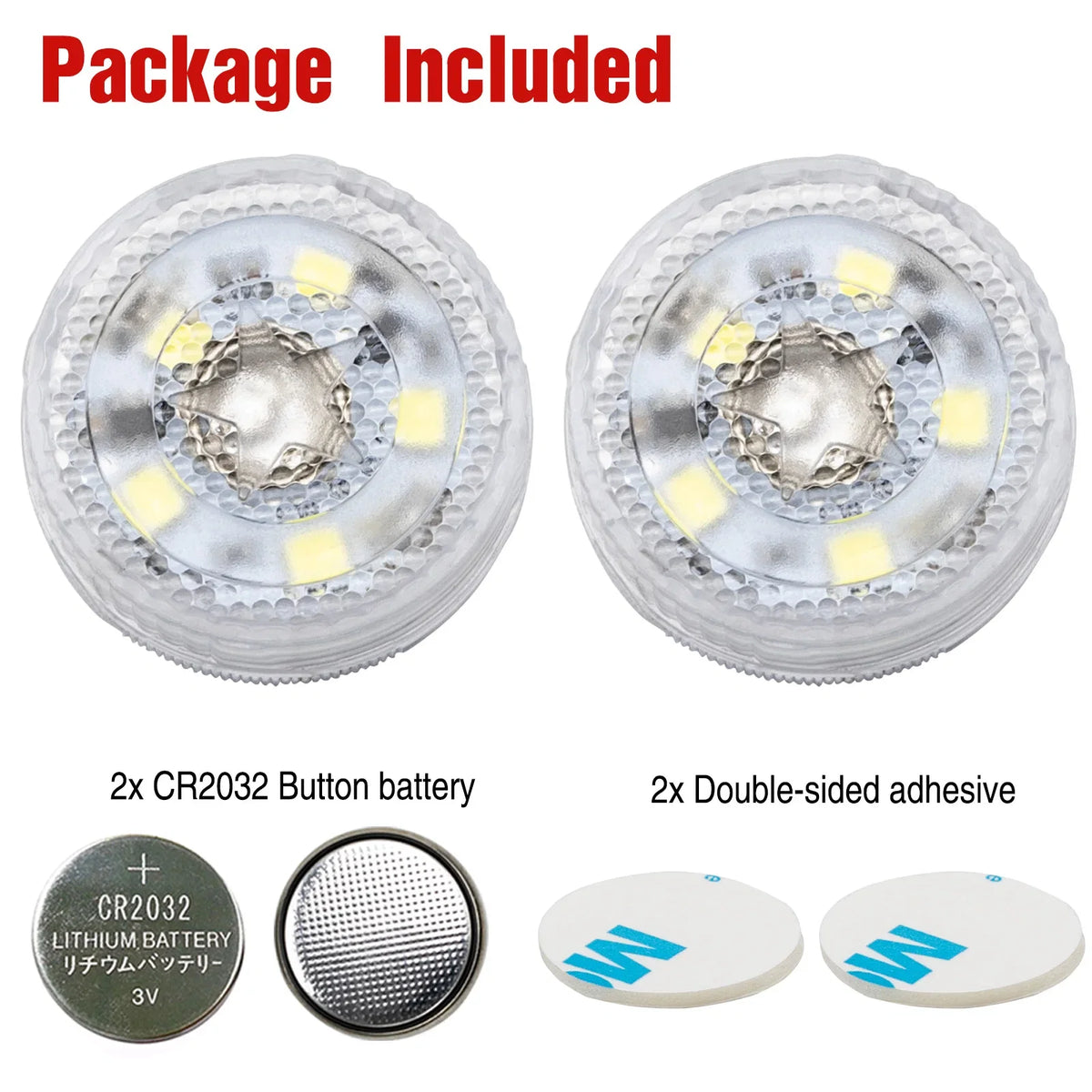 2X LED Touch Light | Portable Car Interior and Closet Night Reading Lamp